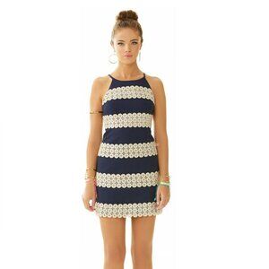 Lilly Pulitzer Navy & Gold Annabelle Shift Dress